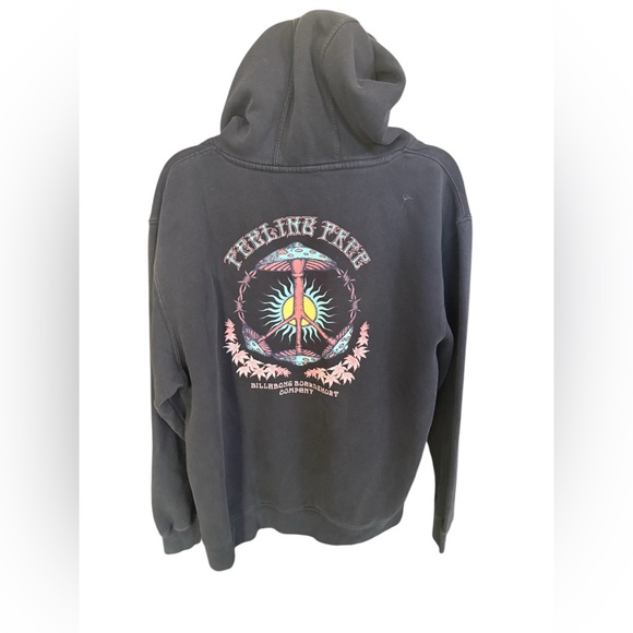 Billabong Black Pullover Hoodie with Small Multicolor Chest Emblem - Picture 2 of 5